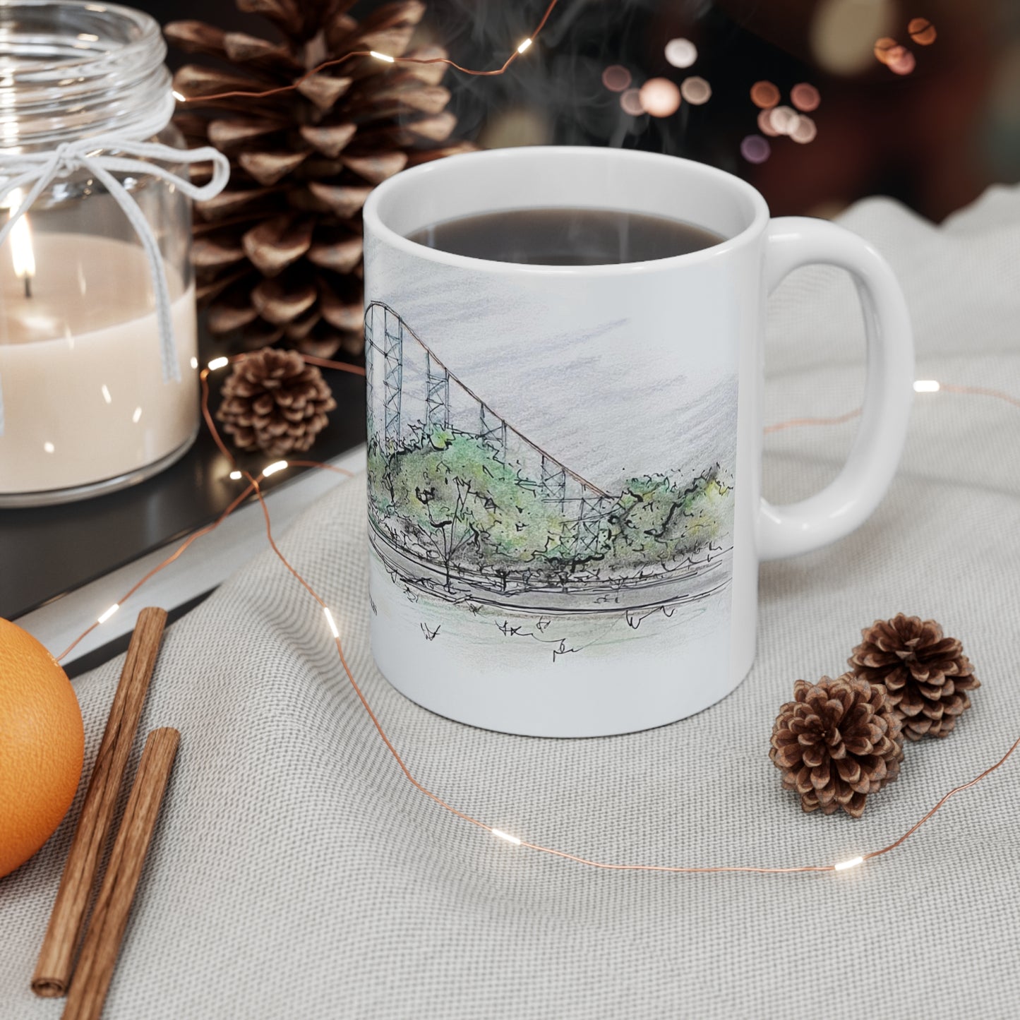 Titan Rollercoaster Inspired Mug