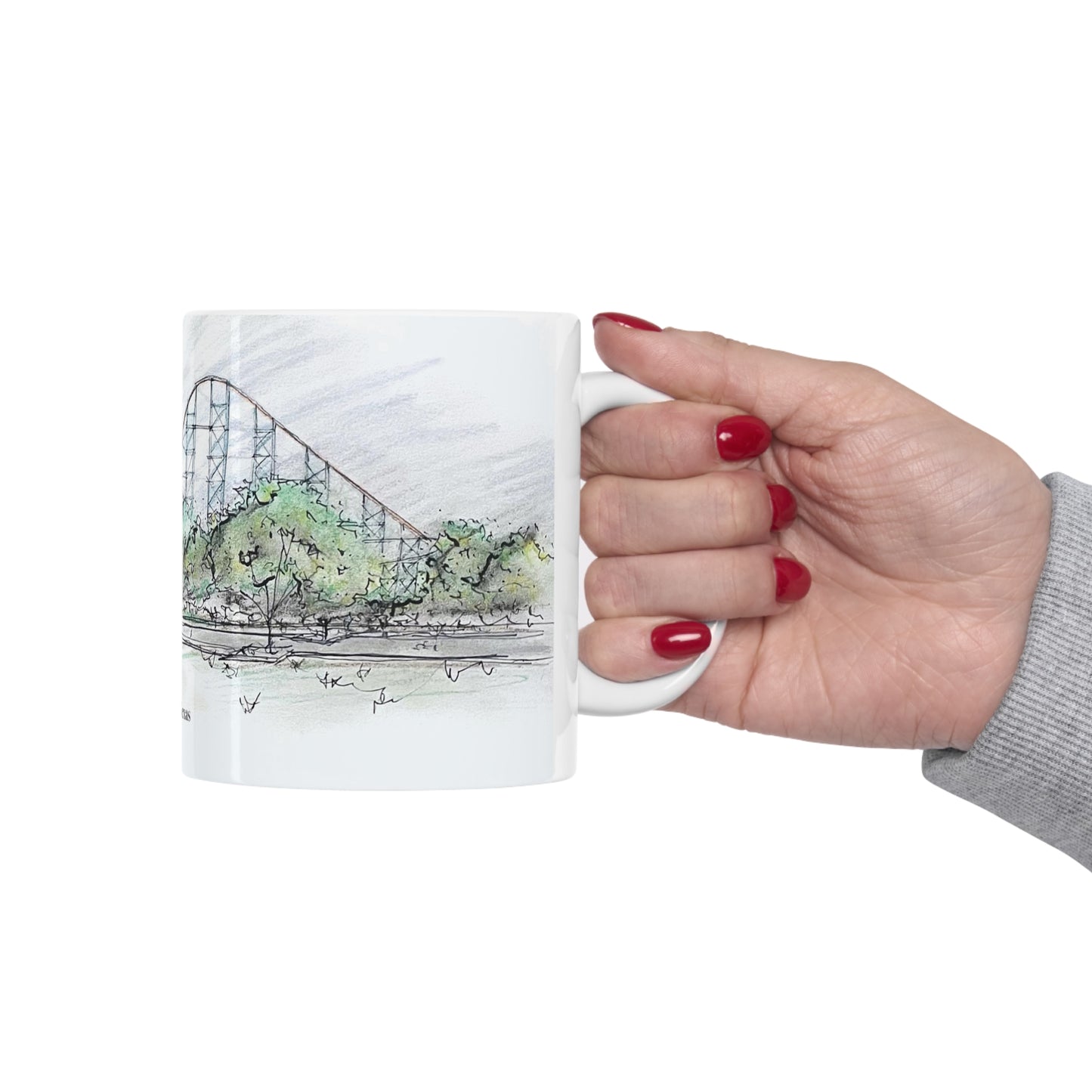 Titan Rollercoaster Inspired Mug