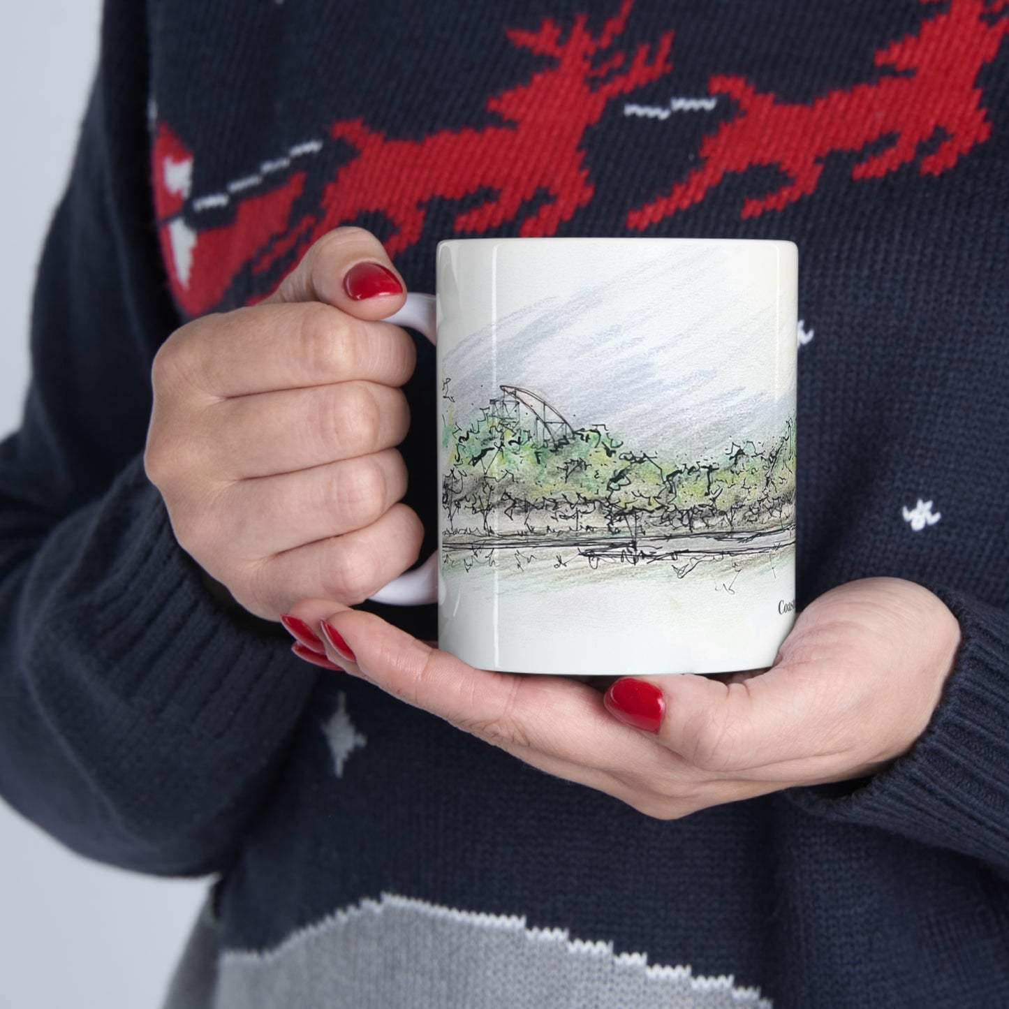 Titan Rollercoaster Inspired Mug