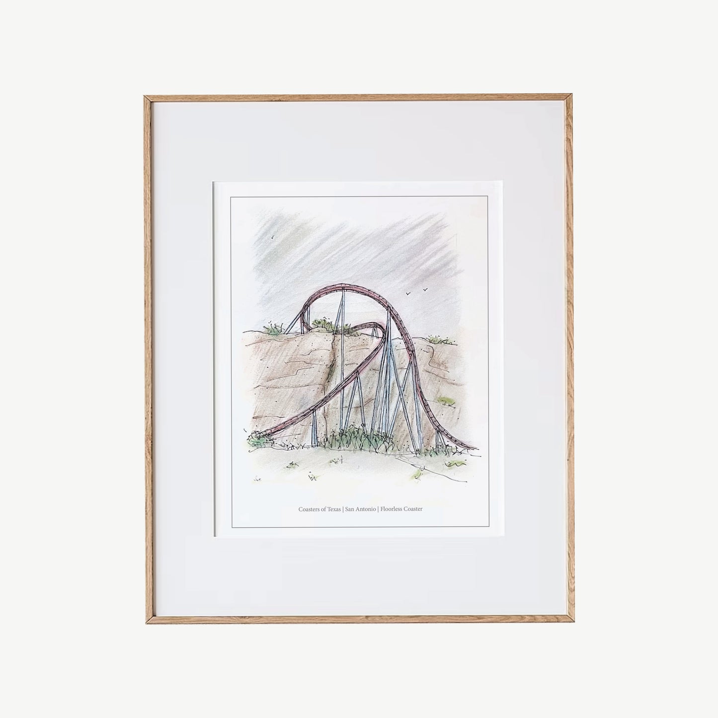 8x10 Superman Krypton Roller Coaster Inspired Artwork