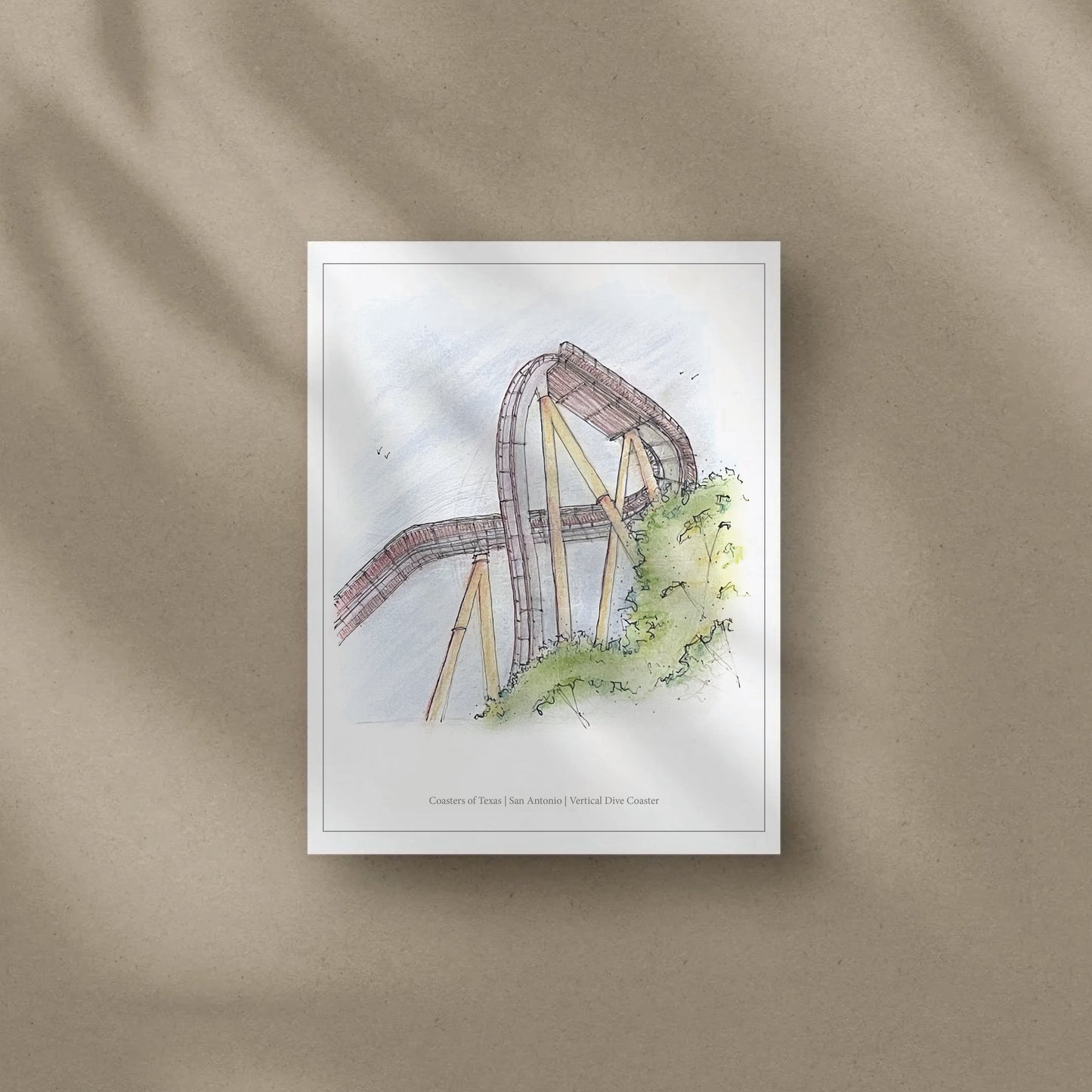 8x10 Dr. Diabolical Roller Coaster Inspired Artwork