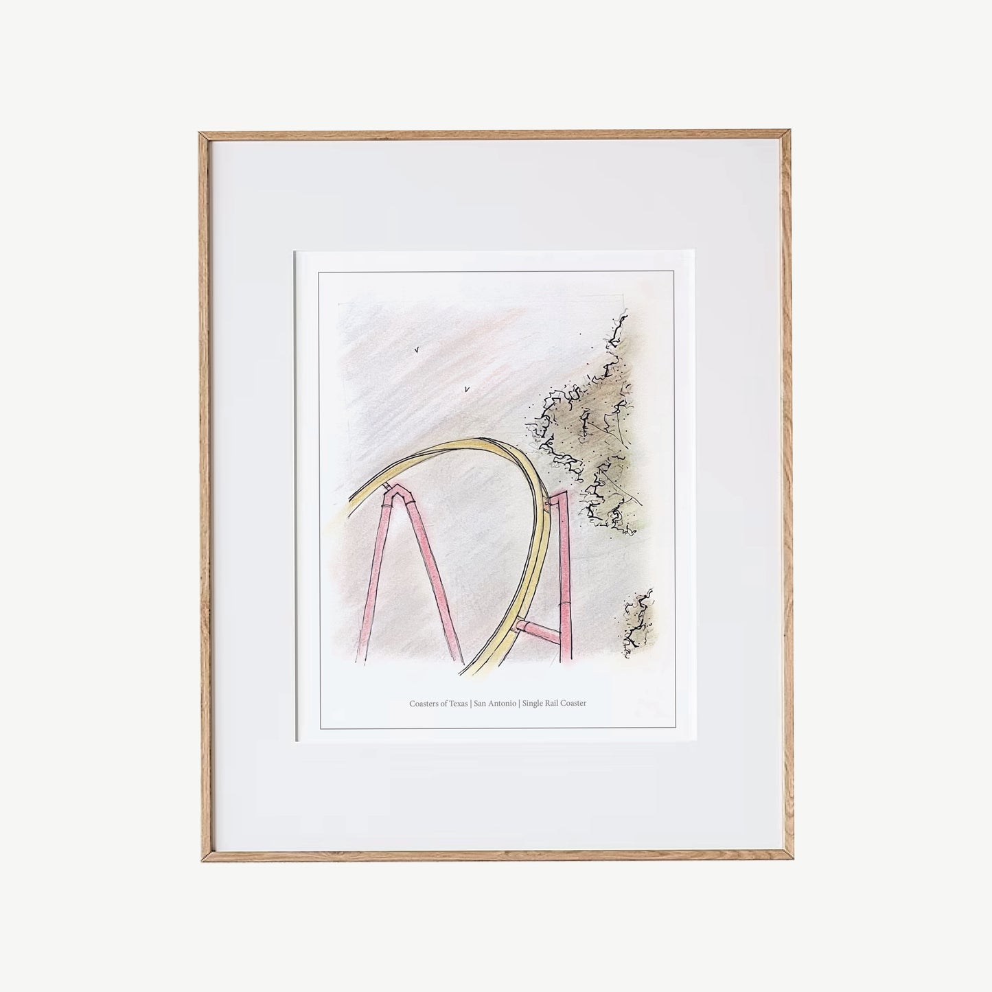 8x10 Wonder Woman Golden Lasso Roller Coaster Inspired Artwork