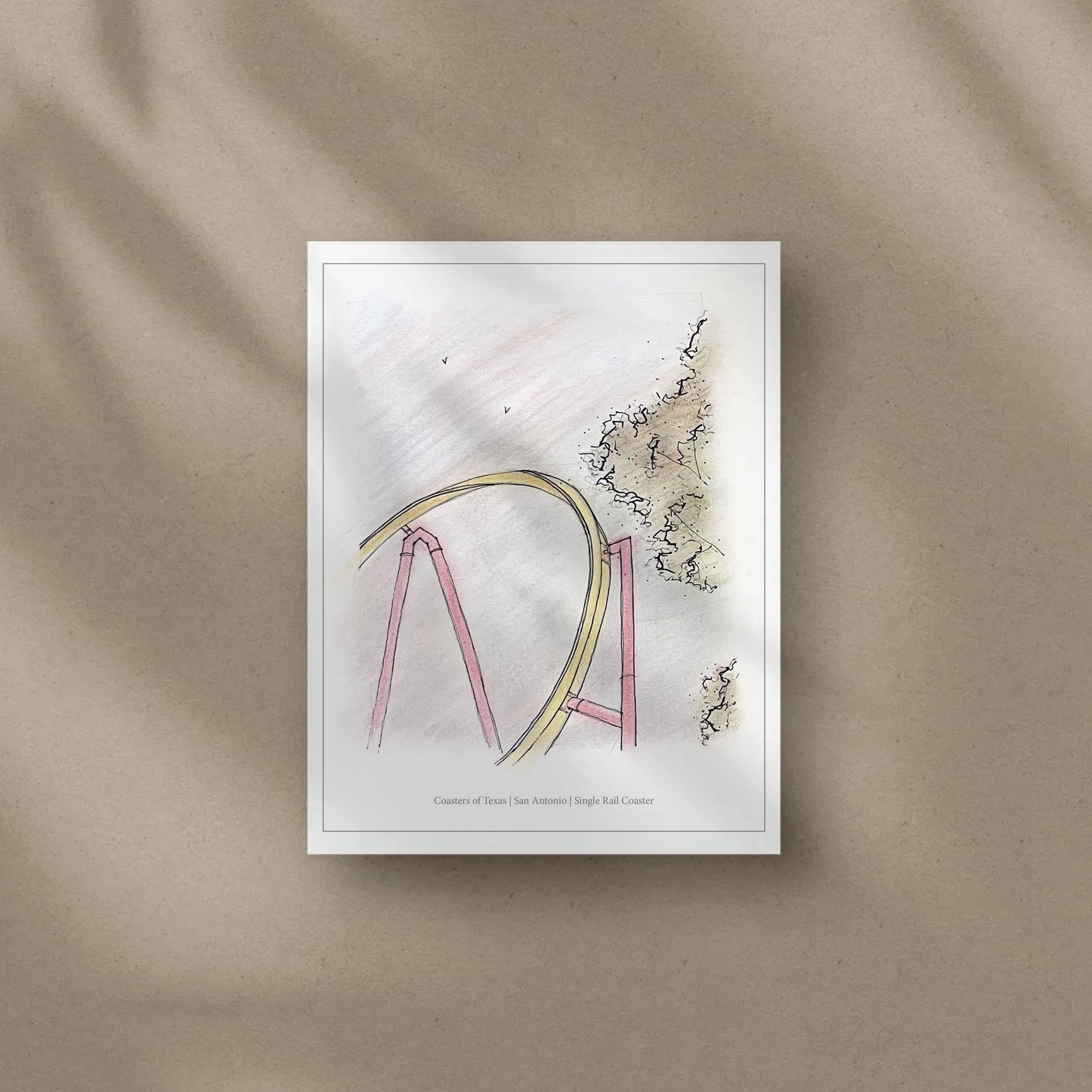 8x10 Wonder Woman Golden Lasso Roller Coaster Inspired Artwork