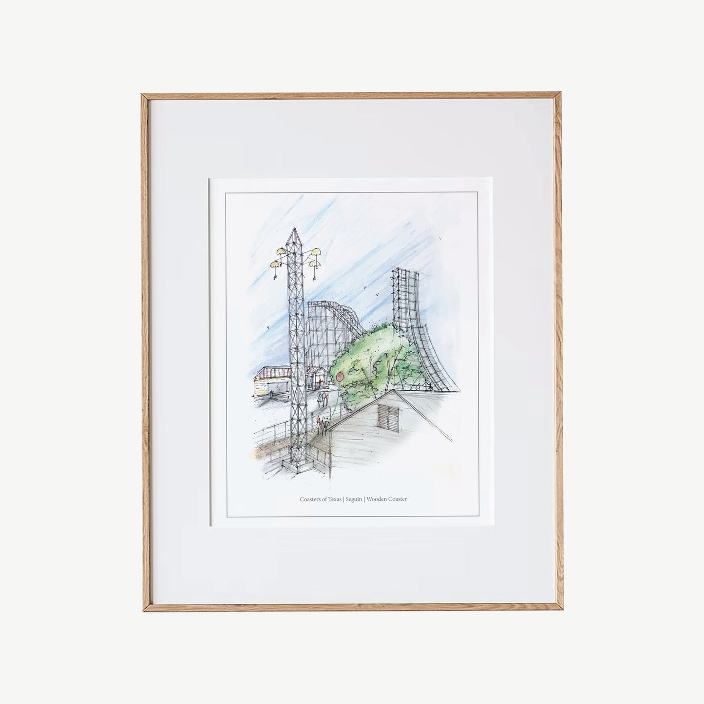 8x10 Switchback Roller Coaster Inspired Print