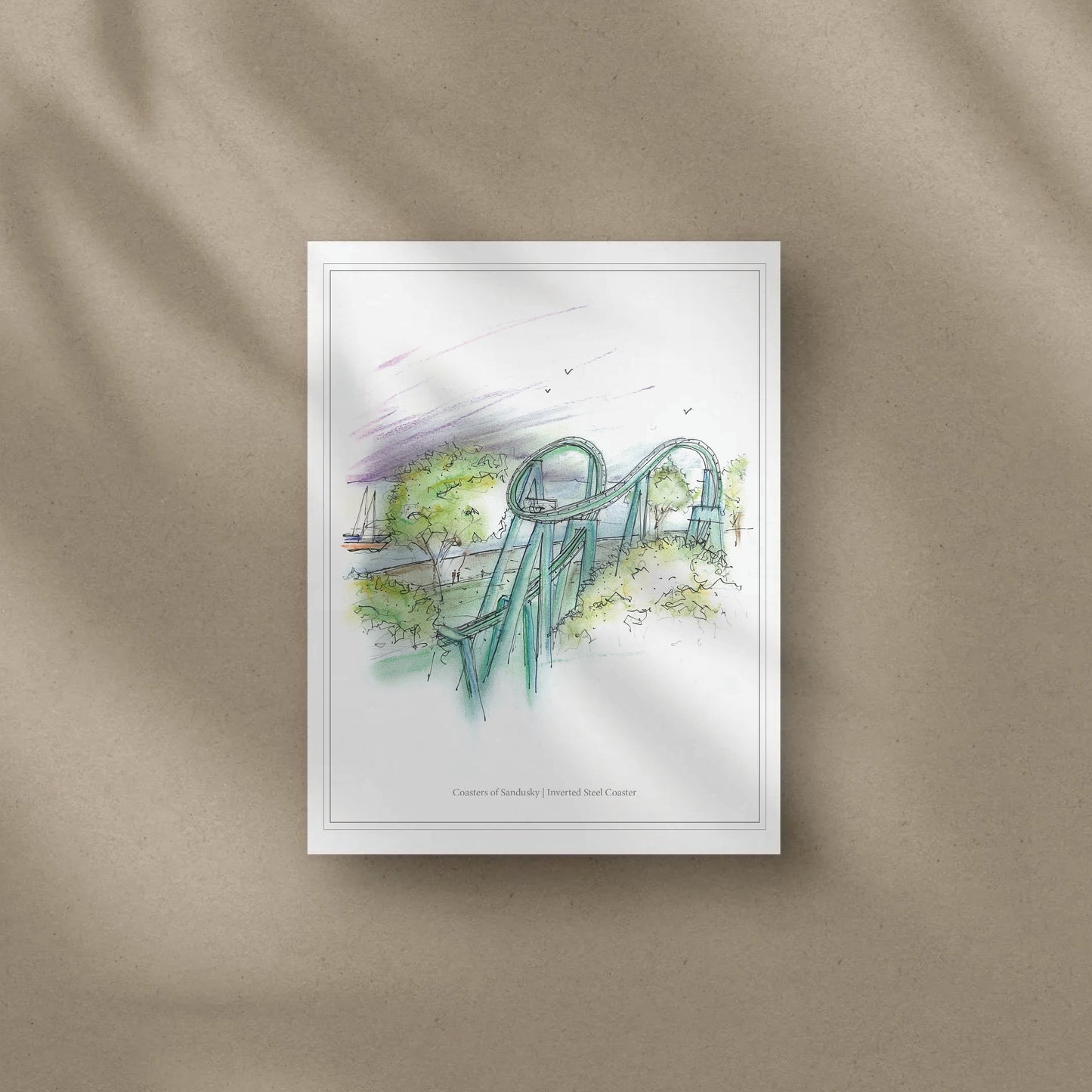 Raptor Rollercoaster Inspired Artwork
