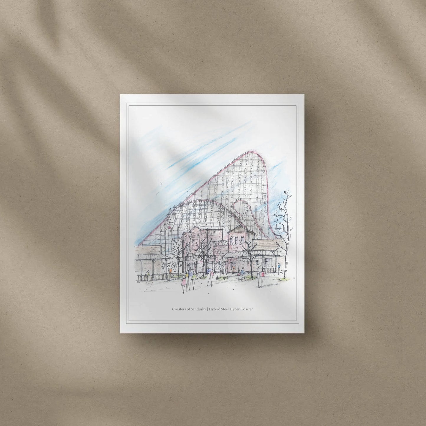 Steel Vengeance Rollercoaster Inspired Artwork