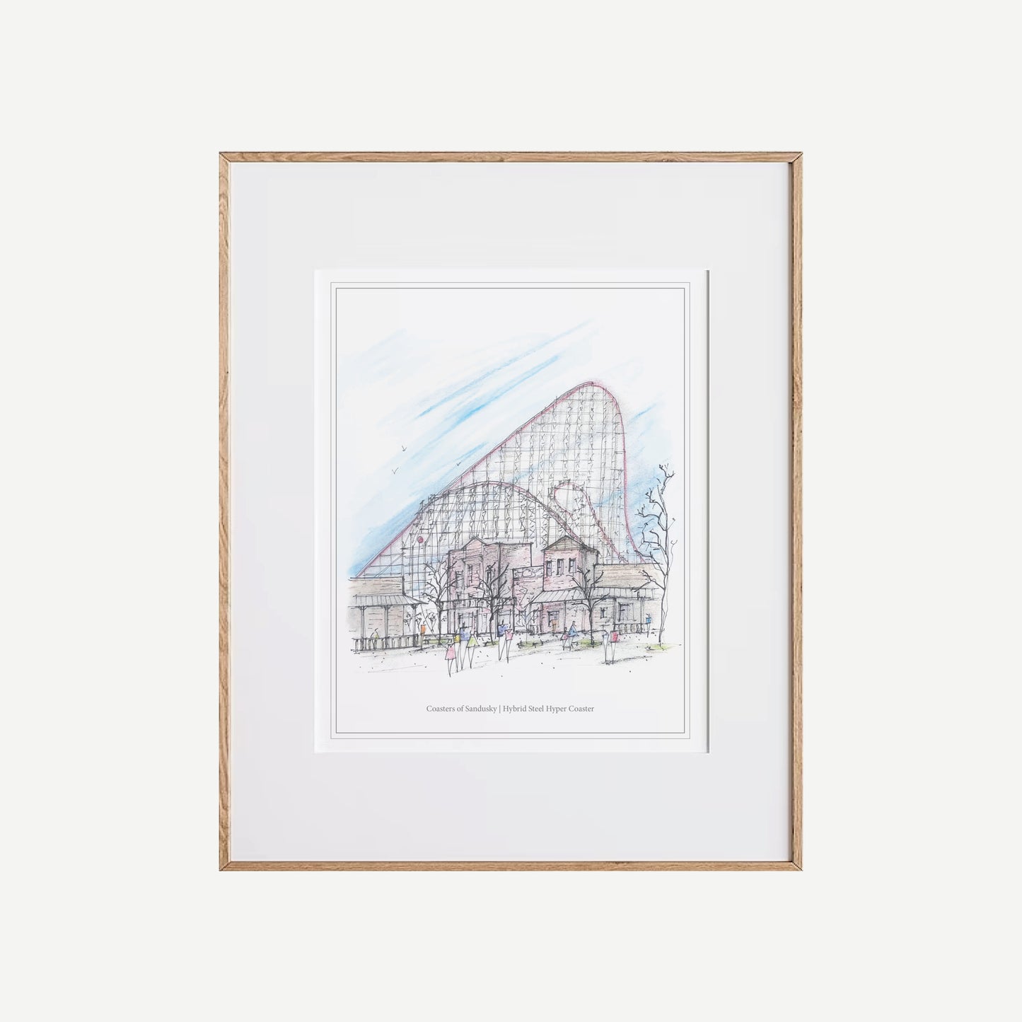 8x10 Steel Vengeance Rollercoaster Inspired Artwork