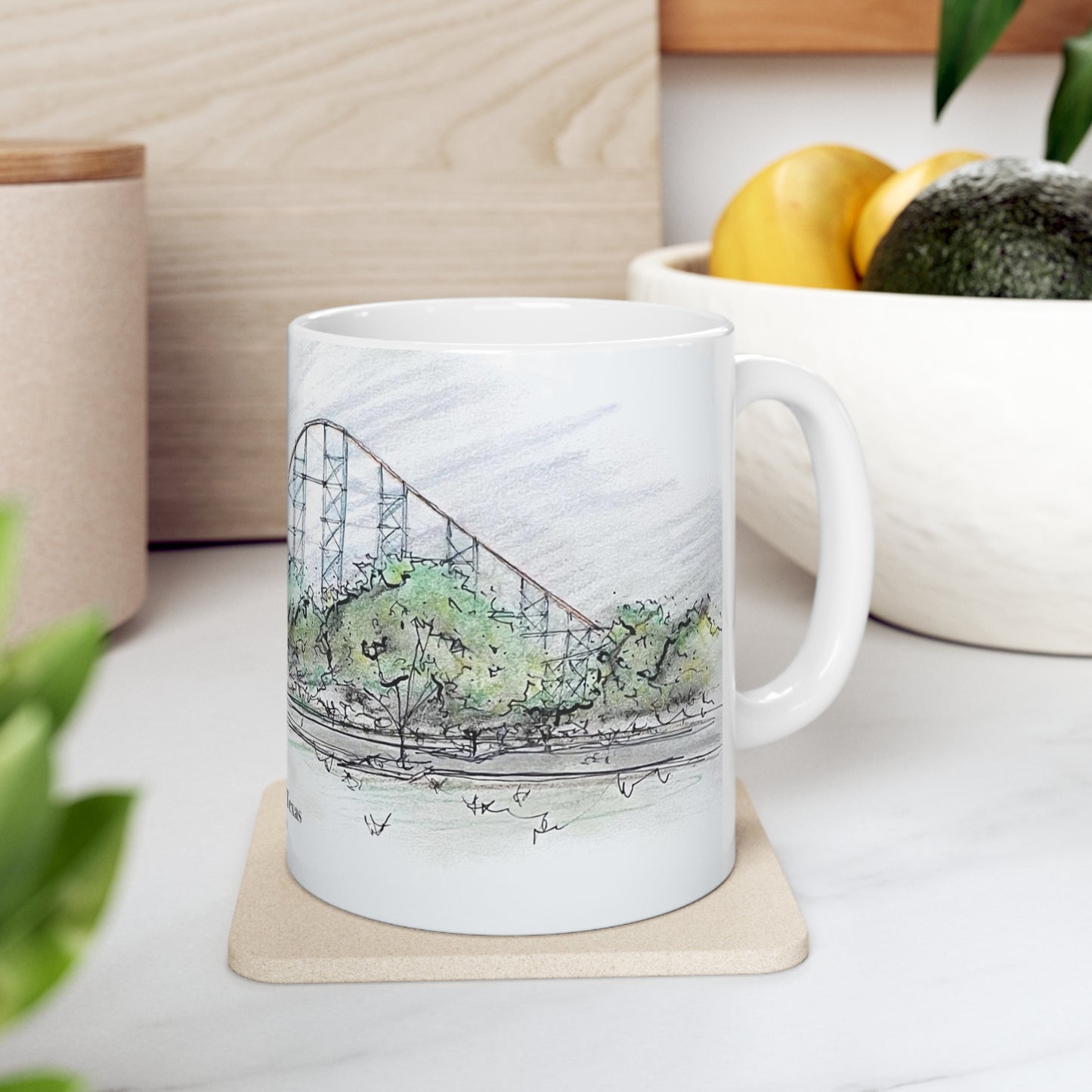 Titan Rollercoaster Inspired Mug