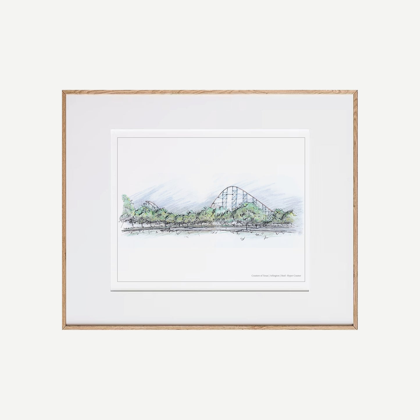 11x14 Titan Rollercoaster Inspired Artwork