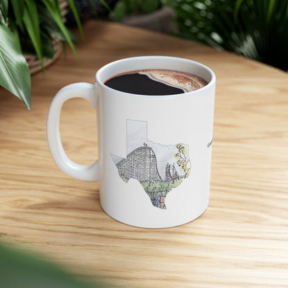 New Texas Giant Rollercoaster Inspired Mug