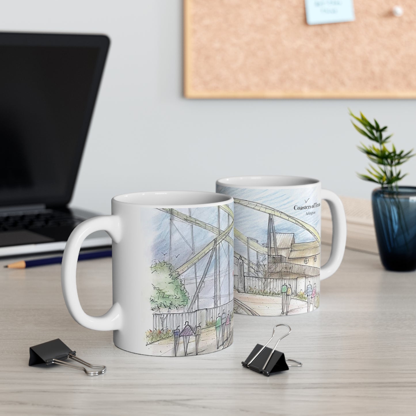 Coasters of Texas Mug | Steel Inverted Coaster | Arlington