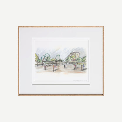 11x14 San Antonio Theme Park Print