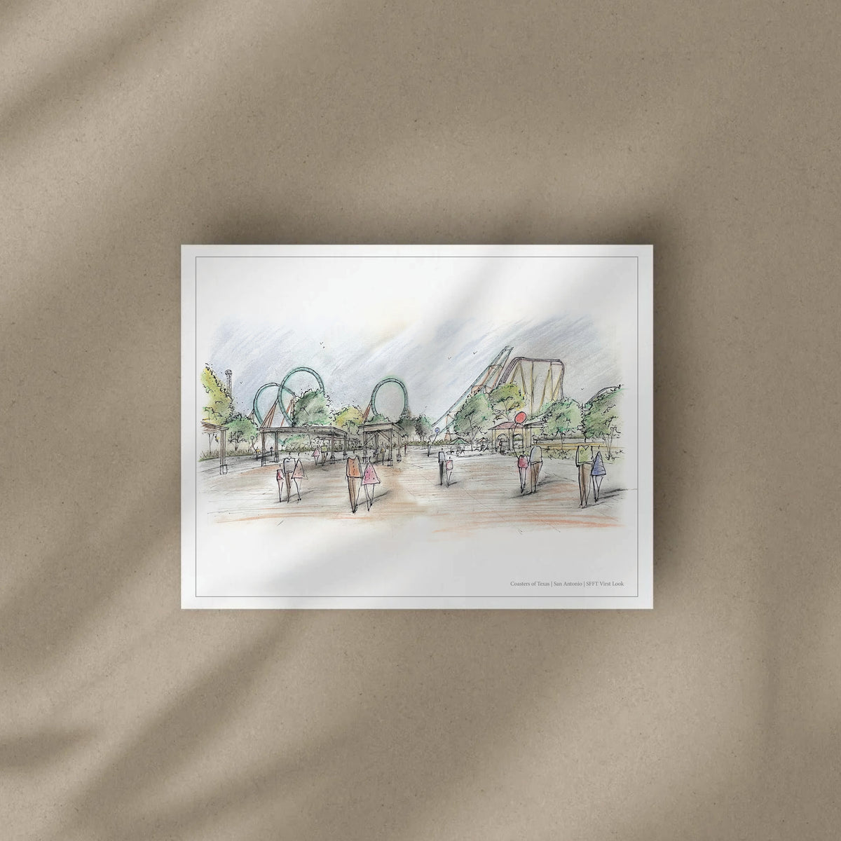 11x14 San Antonio Theme Park Print – view 2