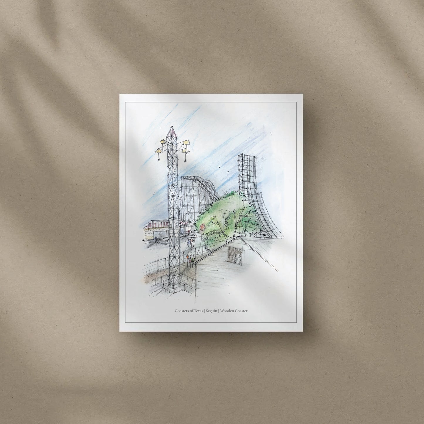 Switchback Roller Coaster Inspired Print