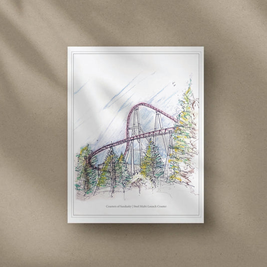 Maverick Roller Coaster Inspired Art Work