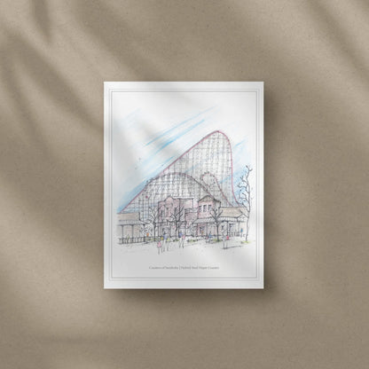 Steel Vengeance Rollercoaster Inspired Artwork