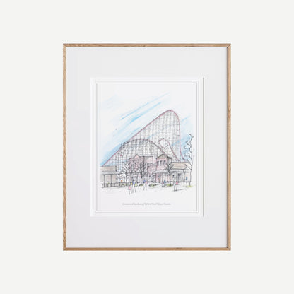 Steel Vengeance Rollercoaster Inspired Artwork