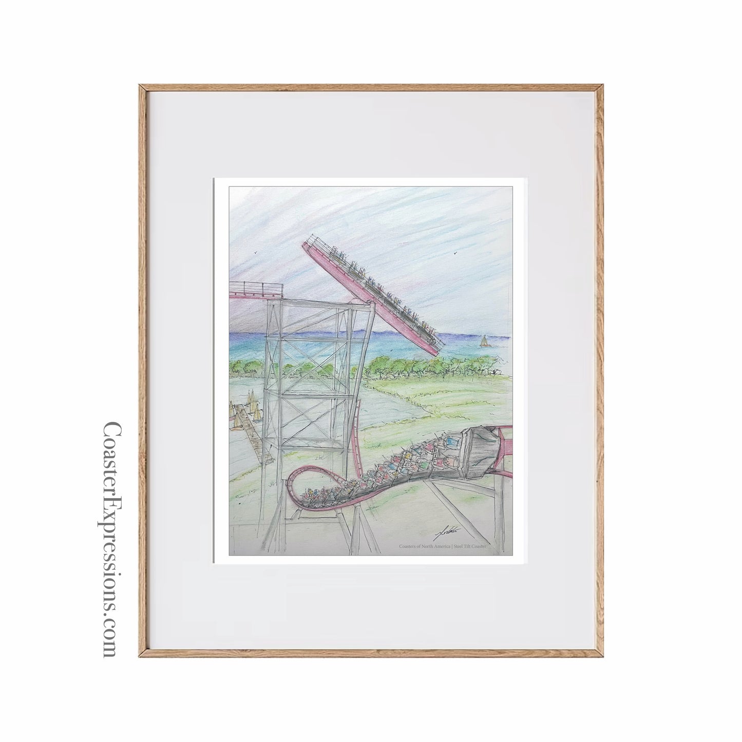 11x14 Sirens Curse Rollercoaster Inspired Artwork