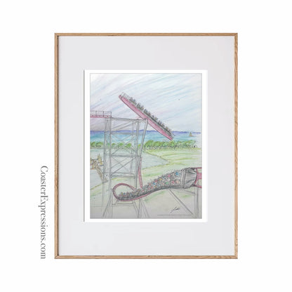 11x14 Sirens Curse Rollercoaster Inspired Artwork
