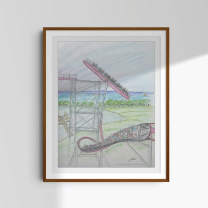 11x14 Sirens Curse Rollercoaster Inspired Artwork
