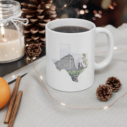 New Texas Giant Rollercoaster Inspired Mug