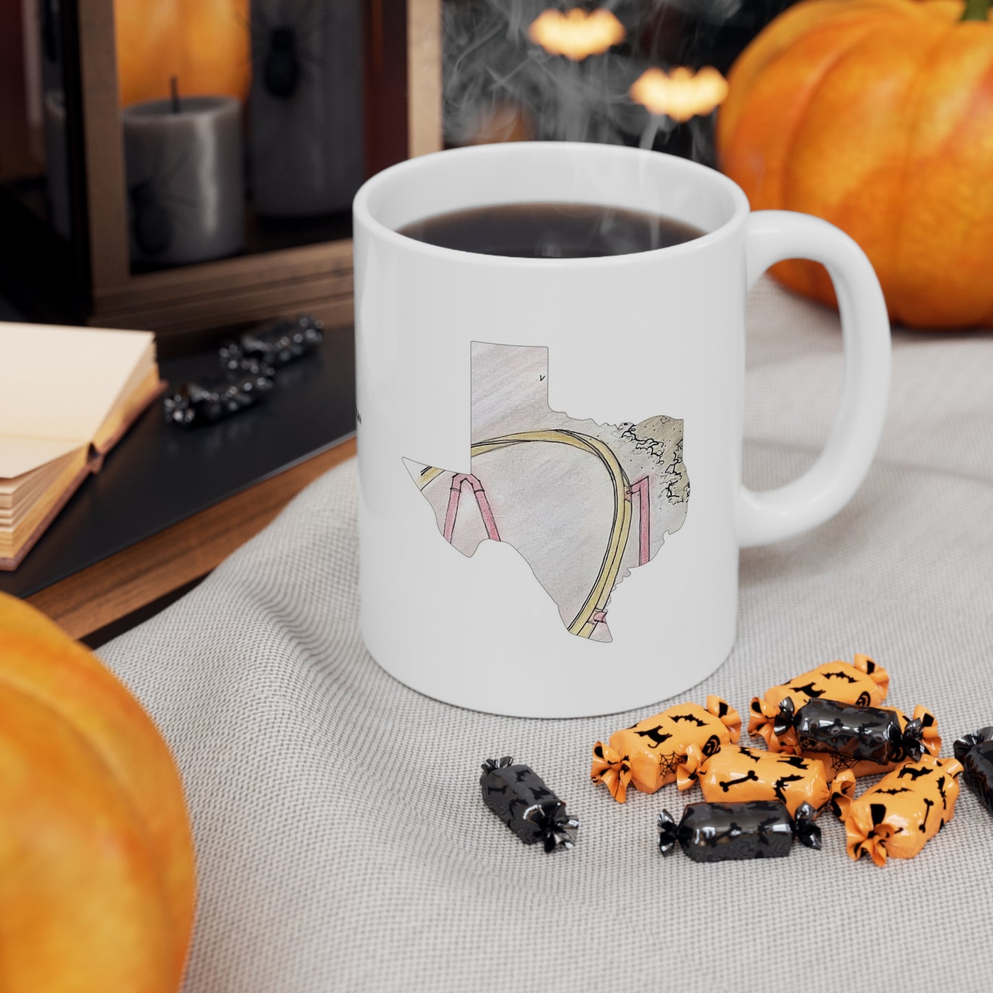 Coasters of Texas Mug | Single Rail Coaster | San Antonio