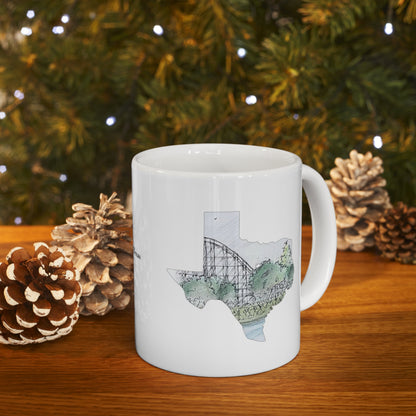 Judge Roy Scream Rollercoaster Inspired Mug