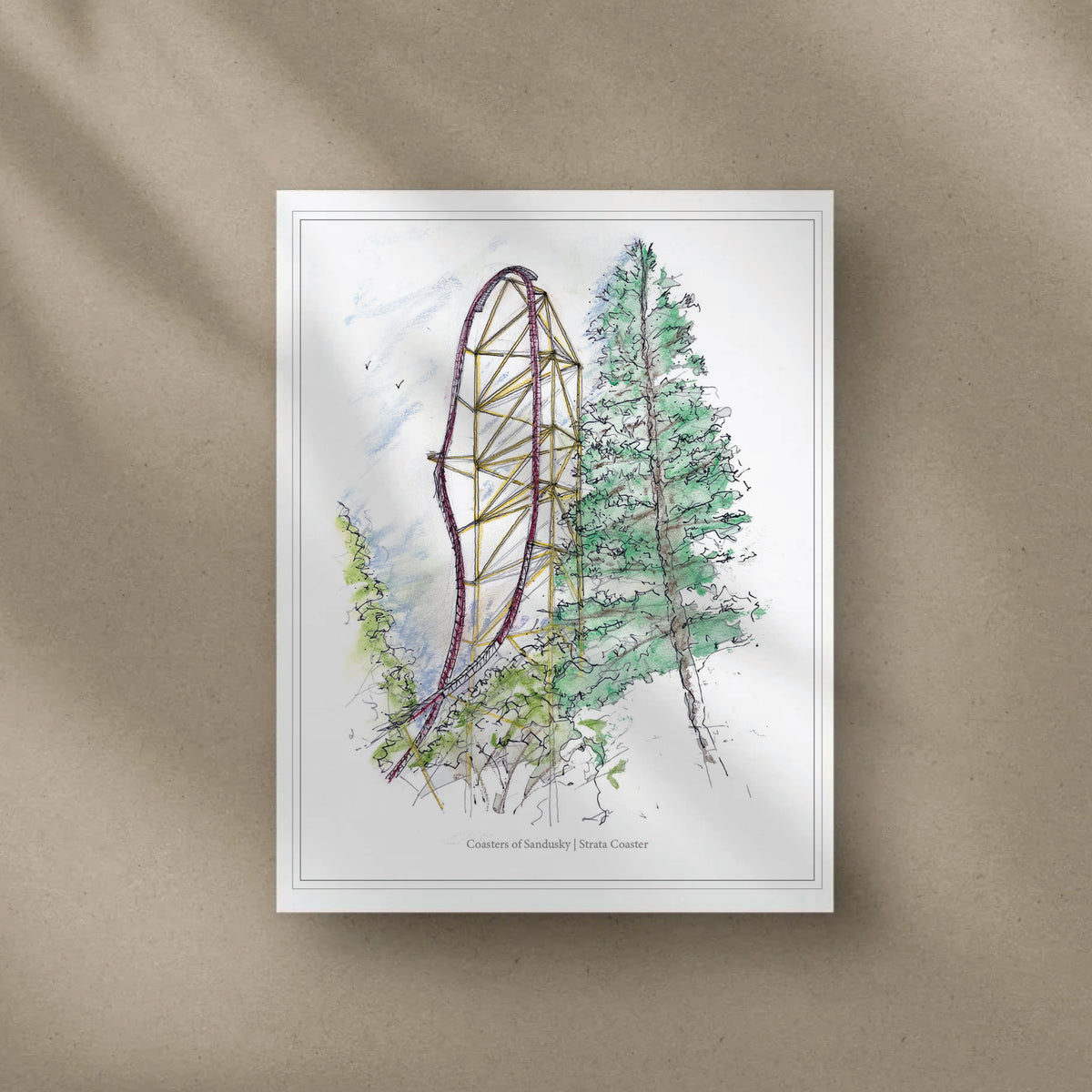 8x10 400-ft Top Hat Tower Coaster Print – view 2