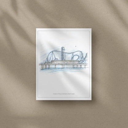 8x10 Galveston Pier Coaster Print – view 2