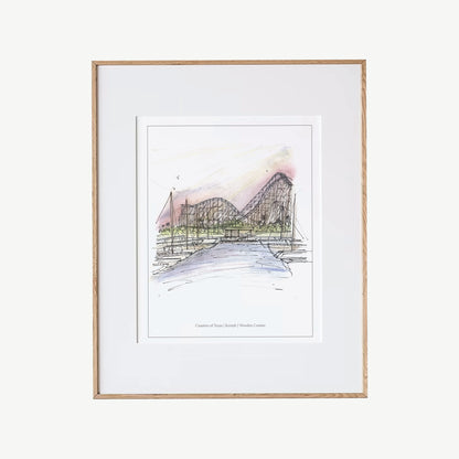 8x10 Kemah Bayfront Woodie Print