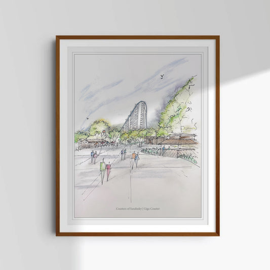 8x10 Lake Erie 300-ft Airtime Hills Coaster Print