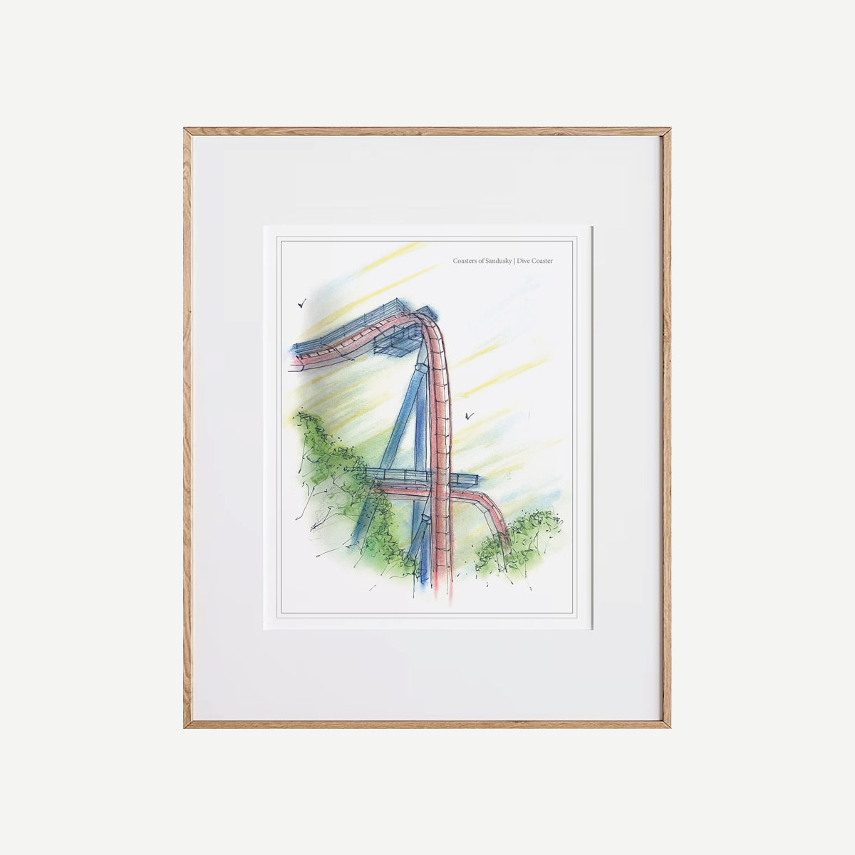 8x10 Ohio Dive Coaster Print · Hold at the Edge