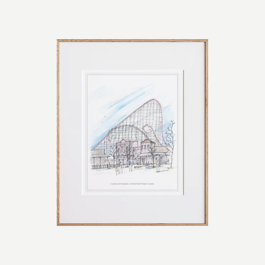 8x10 Ohio Hybrid Coaster at Dusk · Nonstop Airtime Print