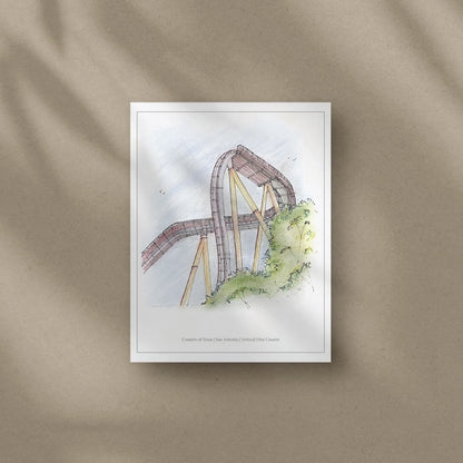 8x10 San Antonio Dive Coaster Print – view 2