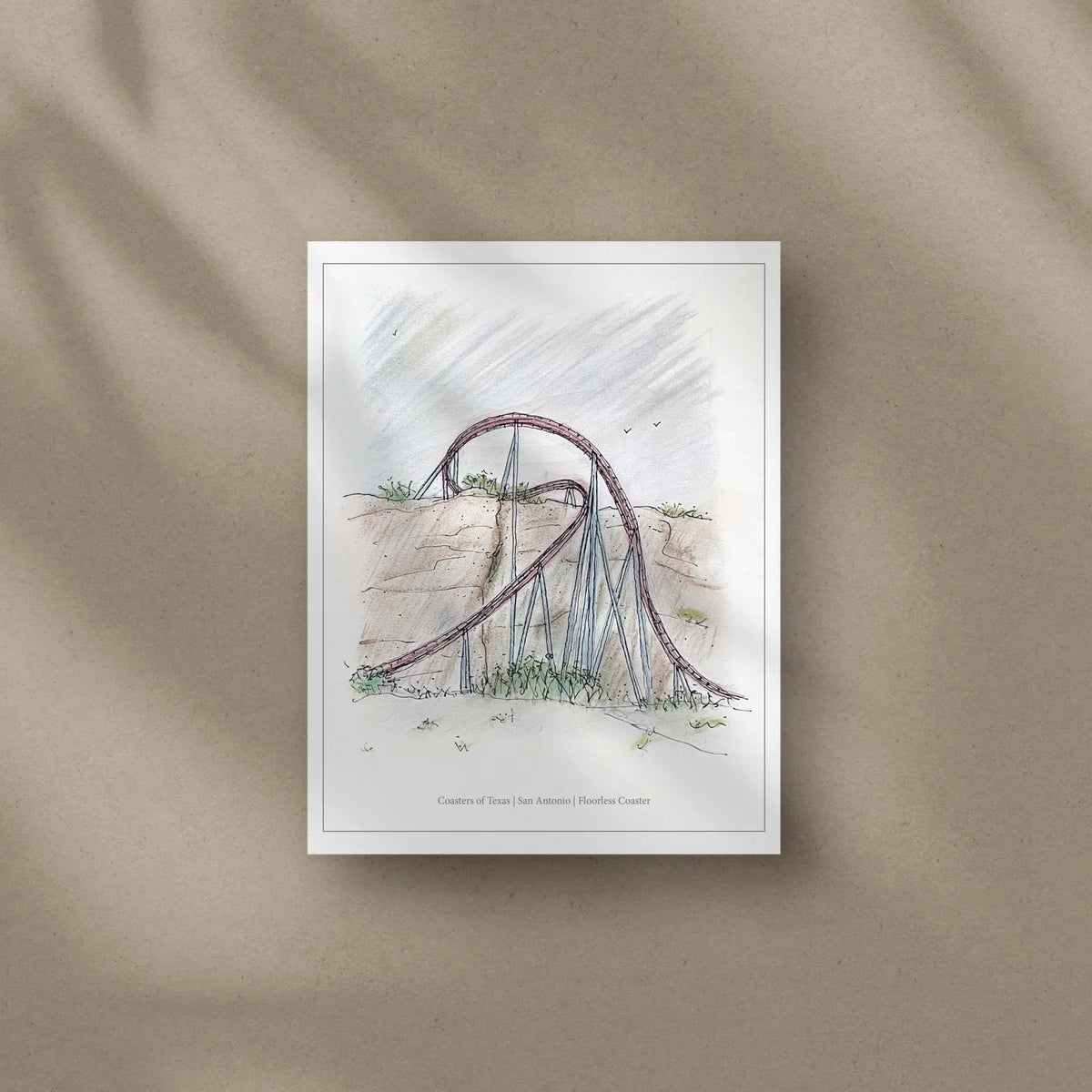 8x10 San Antonio Floorless Coaster Print – view 2