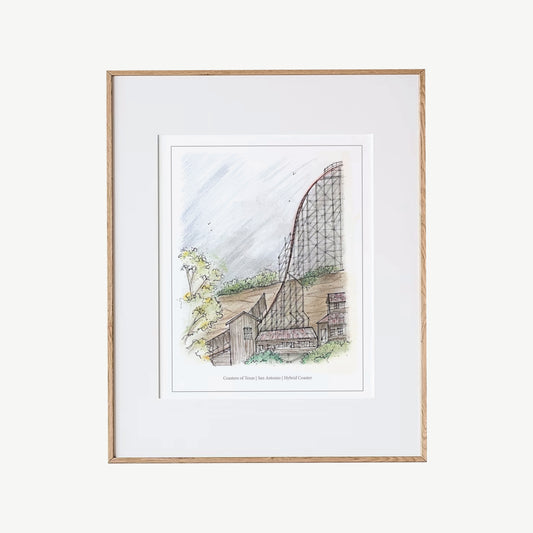 8x10 San Antonio Hybrid Coaster Print