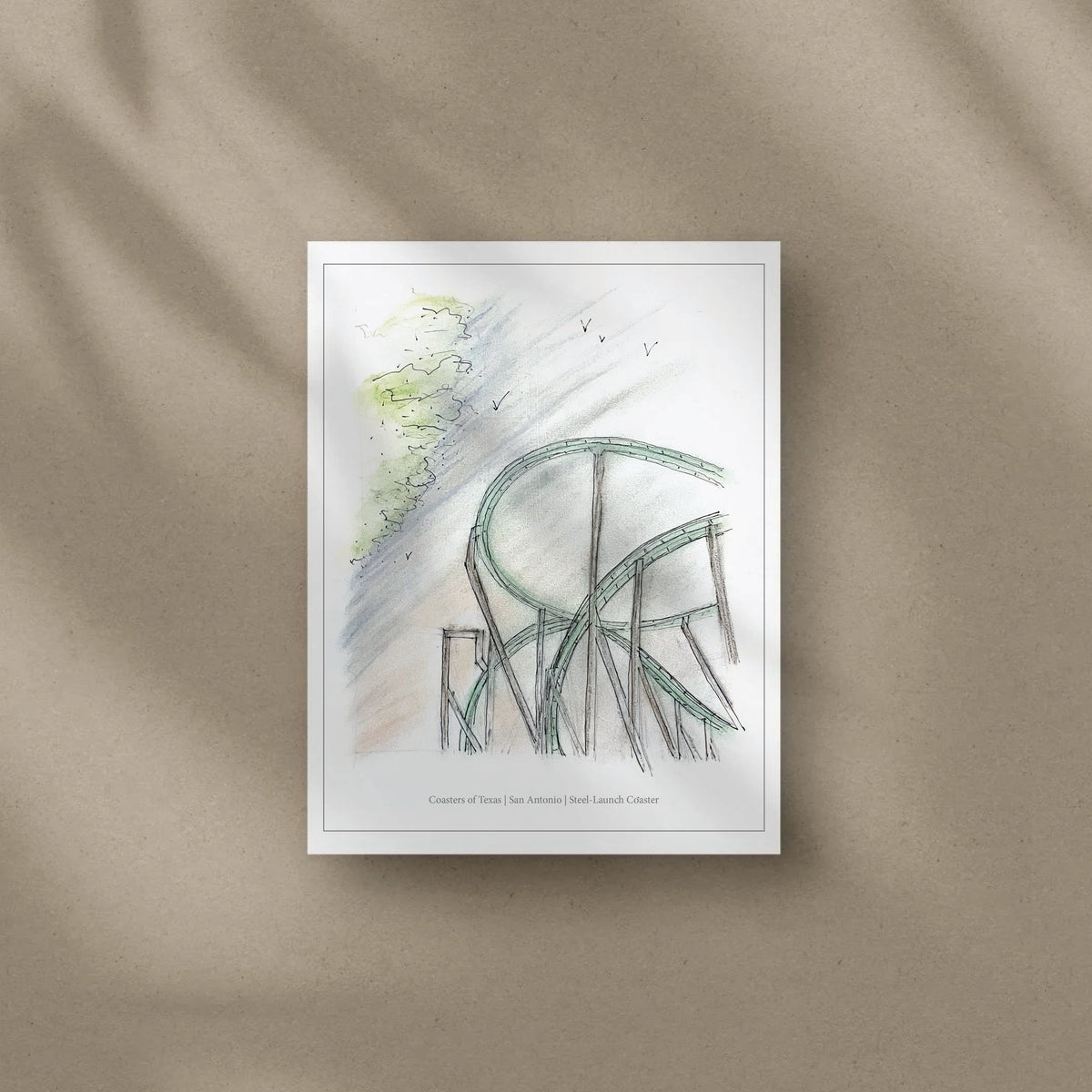8x10 San Antonio Launched Coaster Print – view 2