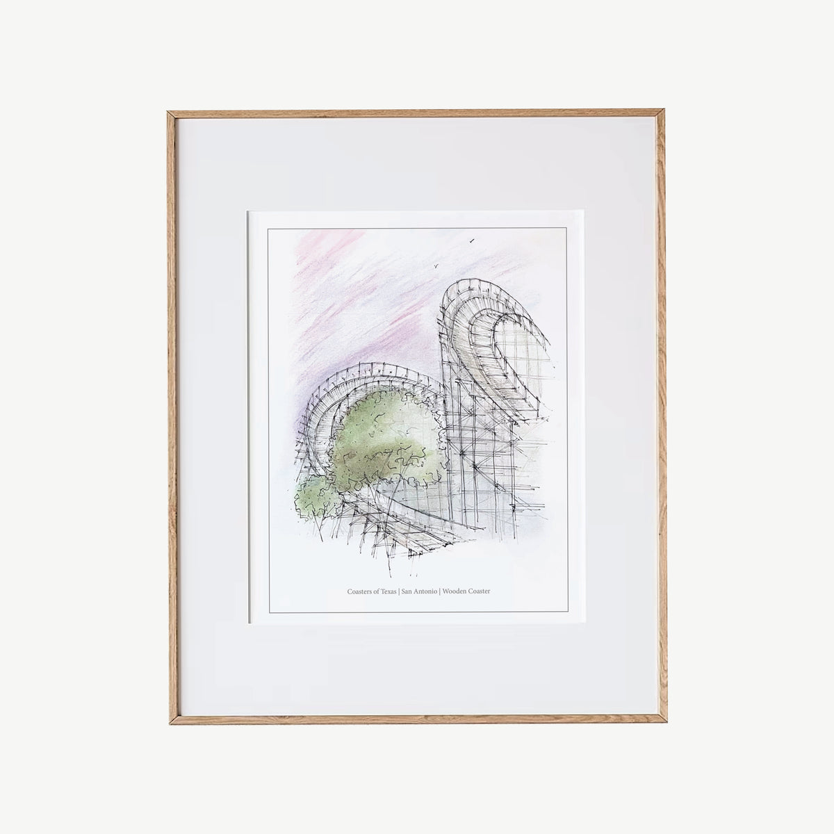 8x10 San Antonio Wooden Coaster Print