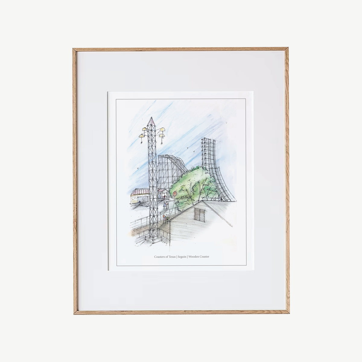 8x10 Seguin Wooden Coaster Print