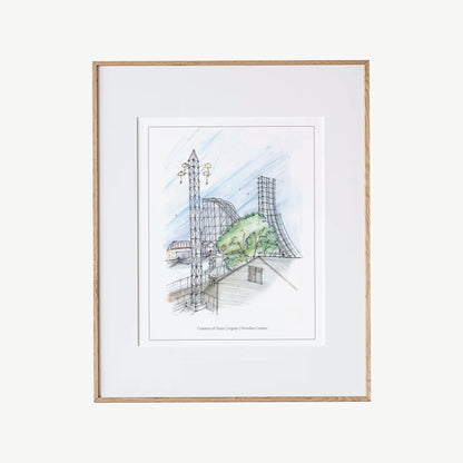 8x10 Seguin Wooden Coaster Print
