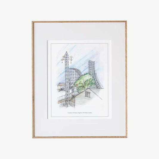 8x10 Seguin Wooden Coaster Print
