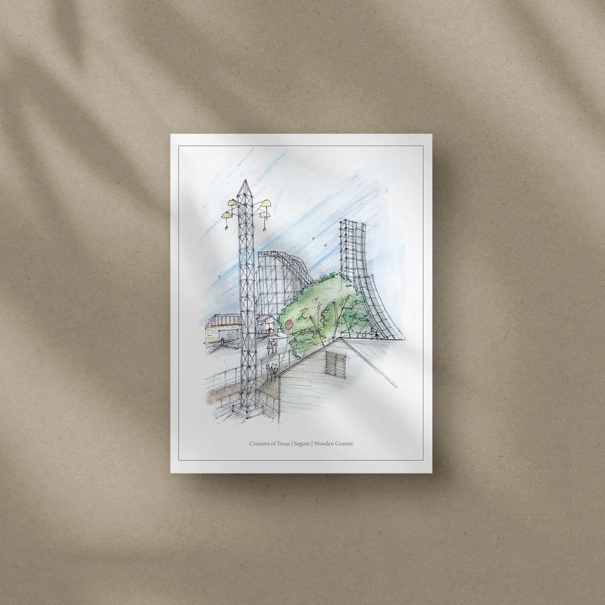 8x10 Seguin Wooden Coaster Print – view 2