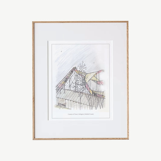 8x10 Texas Bobsled Coaster Print