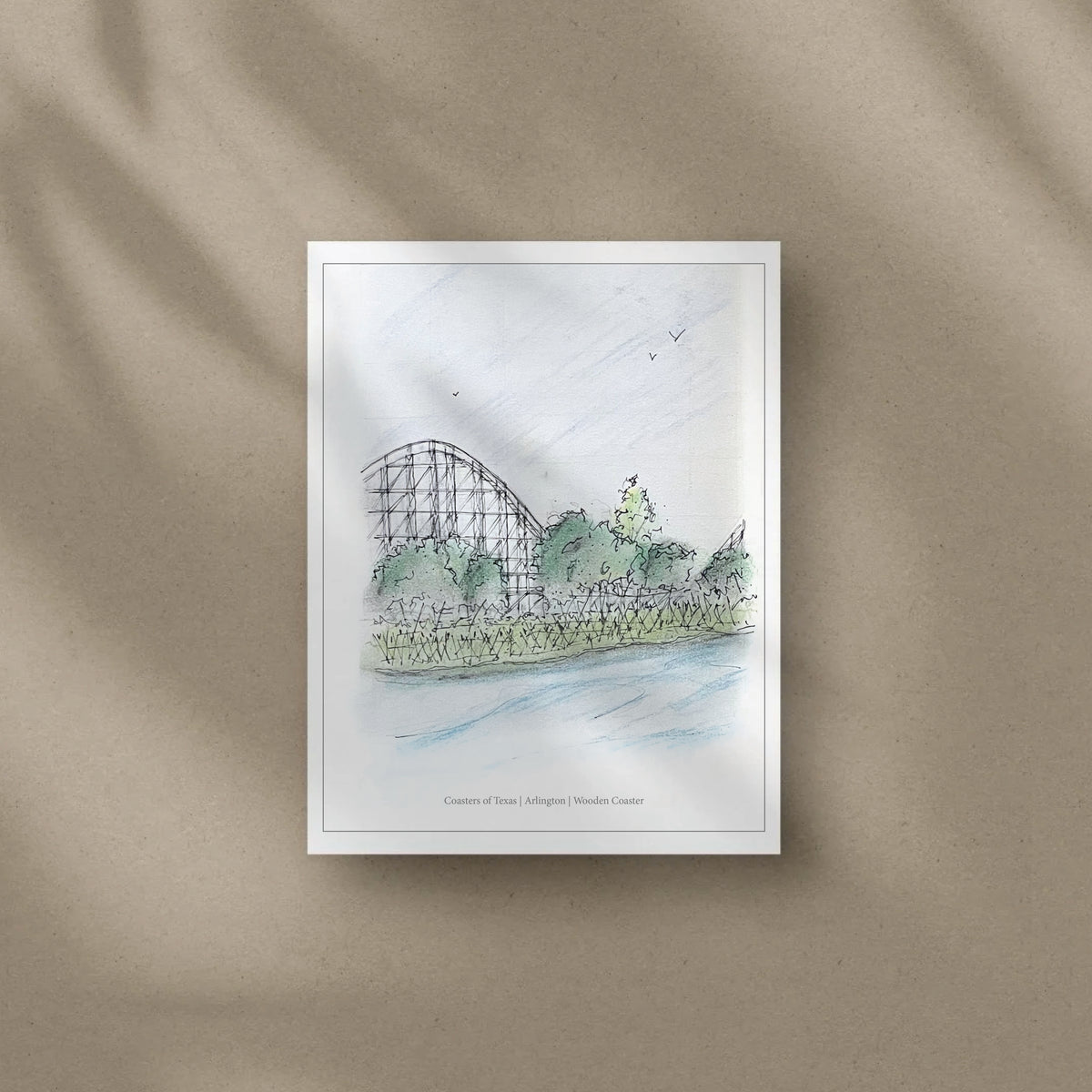 8x10 Texas Wooden Coaster Print, 1980 – view 2