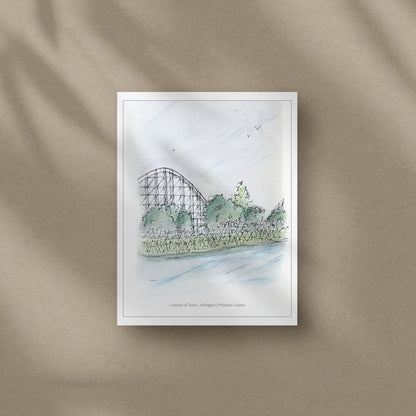 8x10 Texas Wooden Coaster Print, 1980 – view 2