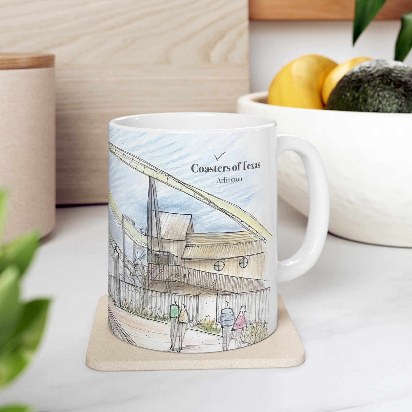 Coasters of Texas Mug | Steel Inverted Coaster | Arlington