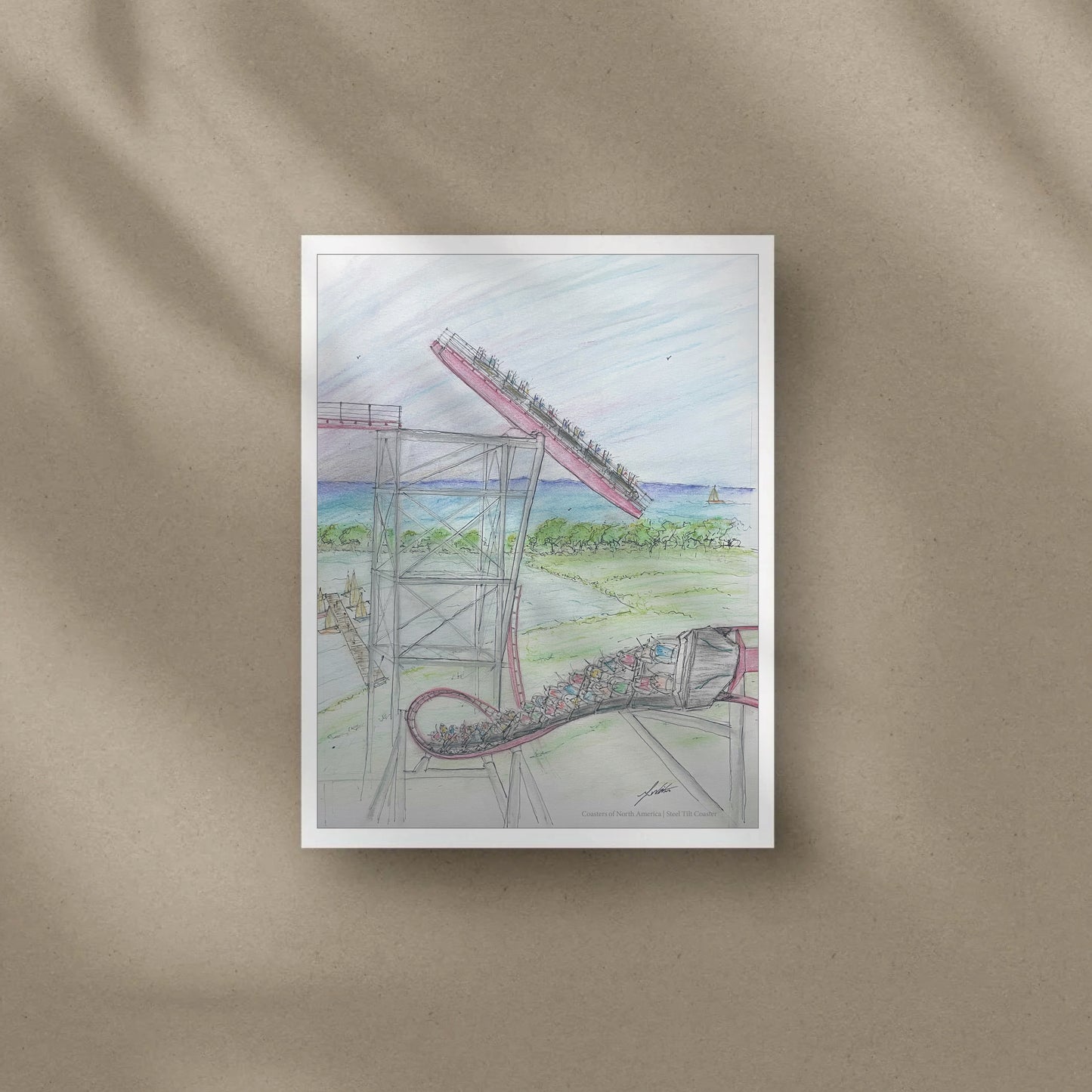 11x14 Sirens Curse Rollercoaster Inspired Artwork