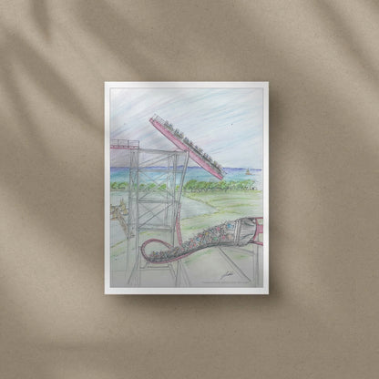 11x14 Sirens Curse Rollercoaster Inspired Artwork