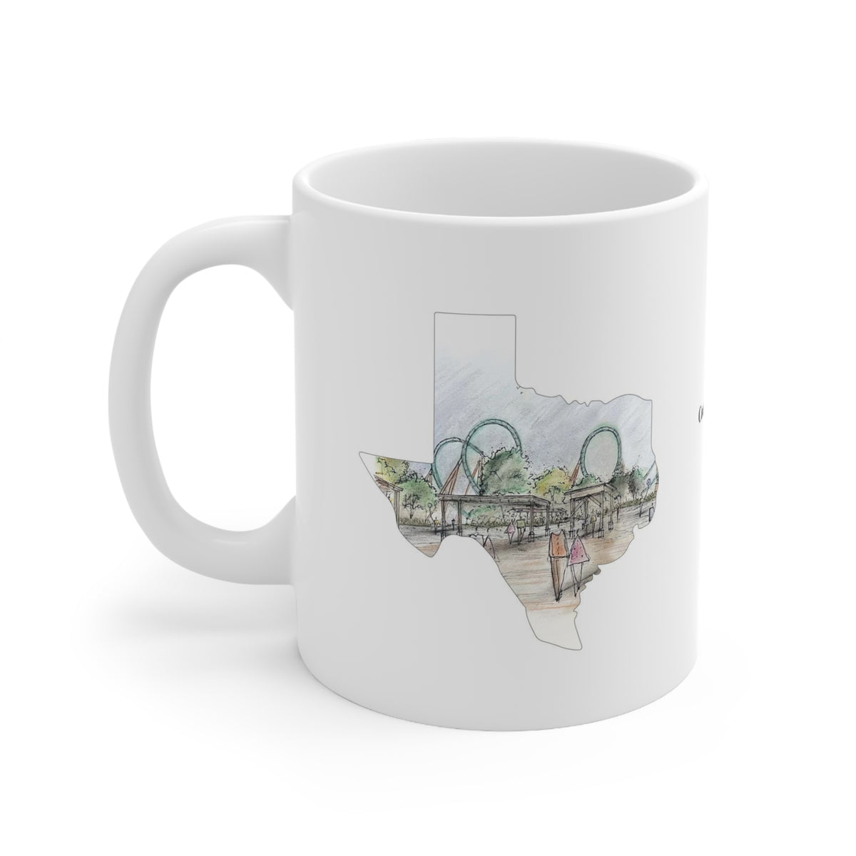 San Antonio Shuttle Loop Coaster Mug