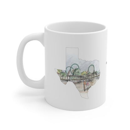 San Antonio Shuttle Loop Coaster Mug
